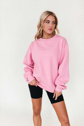 Postie Pink Oversized Sweatshirt, alternate, color, Pink