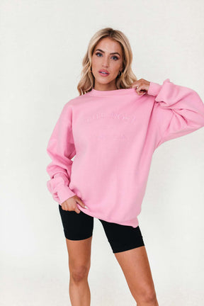 Postie Pink Oversized Sweatshirt, alternate, color, Pink