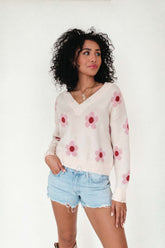 Sophie Distressed Hem Sweater, alternate, color, Cream
