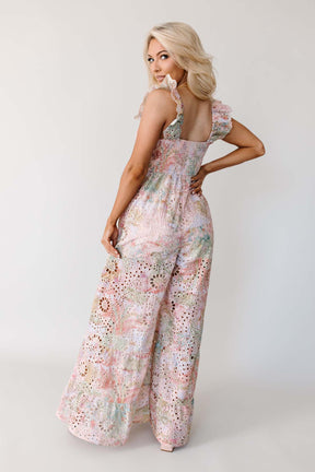 Alexandria Floral Jumpsuit, alternate, color, Pink Multi
