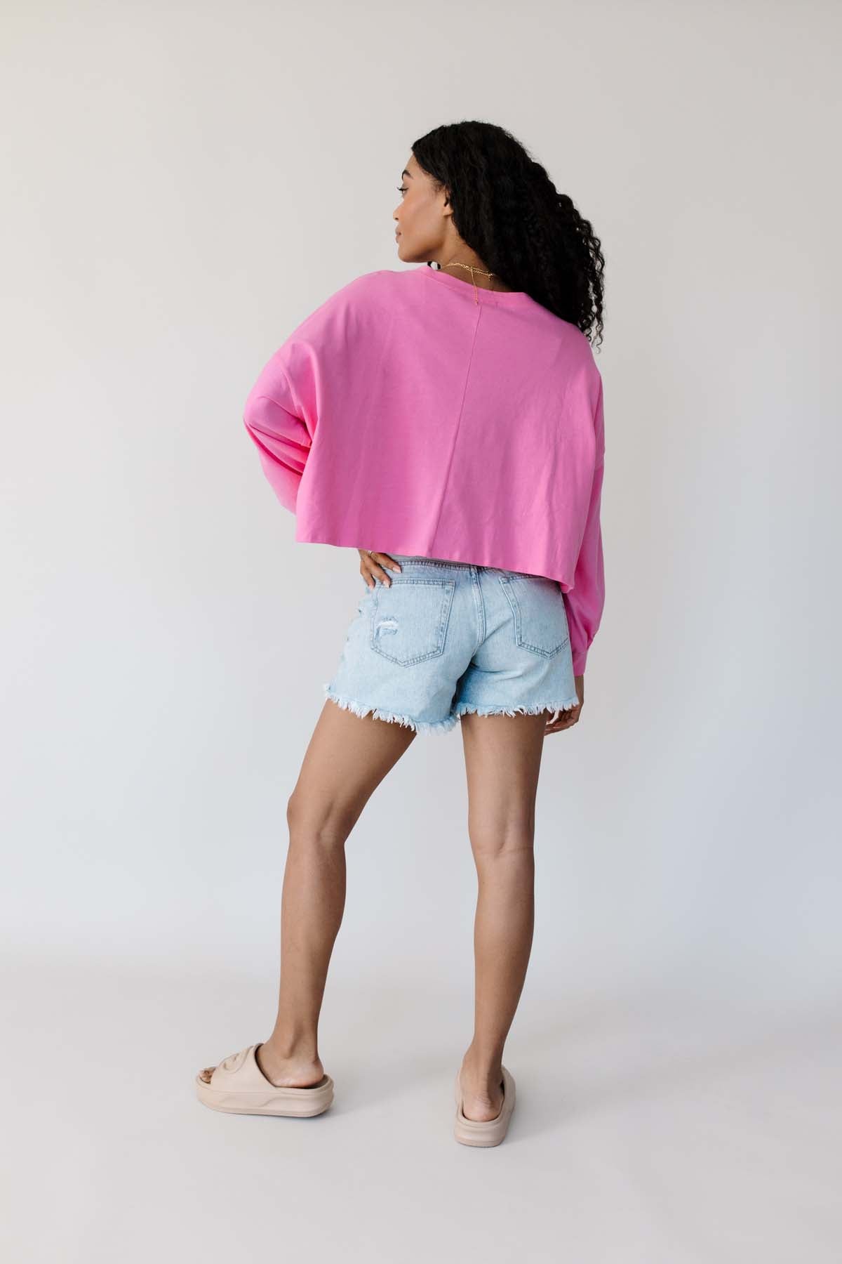 Kayla Smiley Shirt, alternate, color, Pink