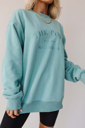 Postie Sage Oversized Sweatshirt, alternate, color, Sage