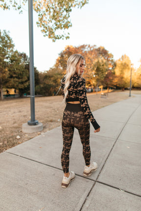 Lauren Stretch Leggings, Alternate, Color, Brown