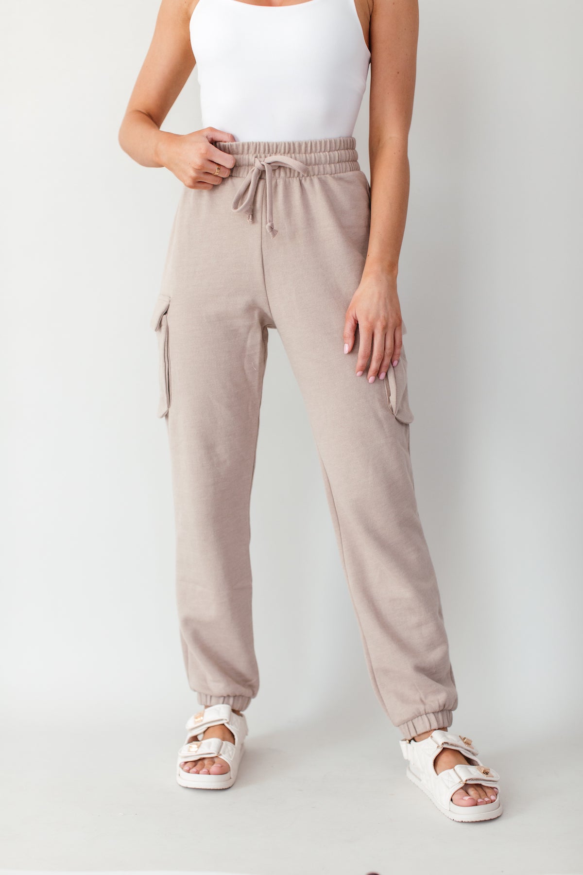Dakota Taupe Sweatpants, alternate, color, Tan