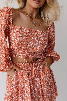 Alicia Floral Skirt, alternate, color, Coral
