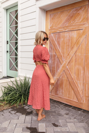 Missy Cut Out Maxi Dress, alternate, color, Rose
