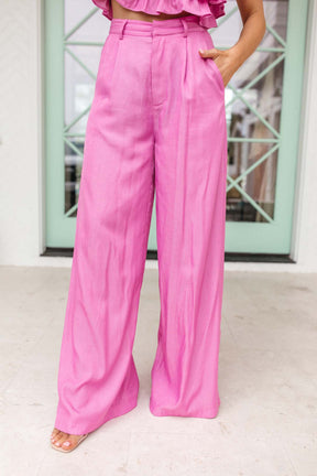 Ava Wide Leg Pant, alternate, color, rose bloom