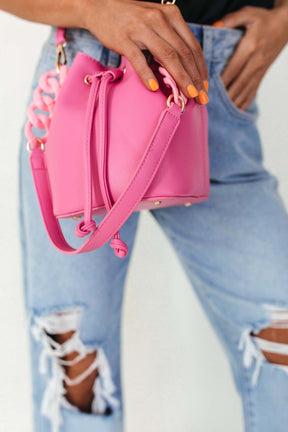 Becca Hot Pink Bucket Bag, alternate, color, Hot Pink