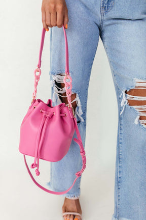 Becca Hot Pink Bucket Bag, alternate, color, Hot Pink