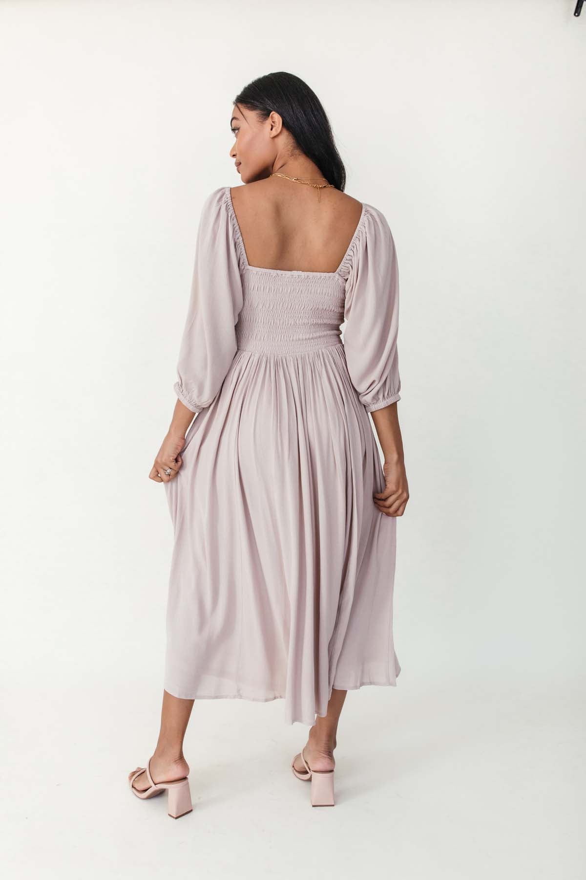 Mellina Midi Dress, alternate, color, Taupe