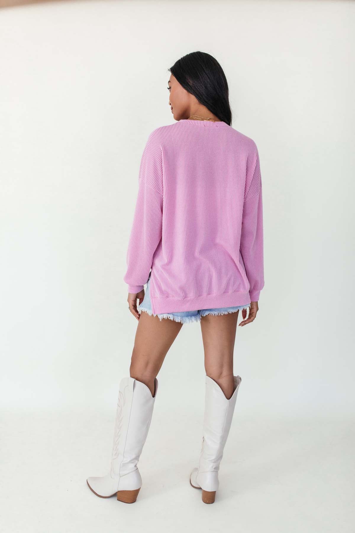 Nash Corded Sweatshirt, alternate, color, Orchid