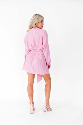 Adelaide Button Down Dress, alternate, color, Rose