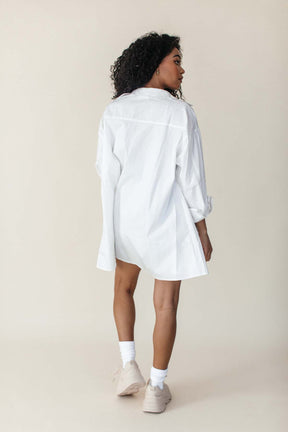 Nora Oversized Button Down, alternate, color, White