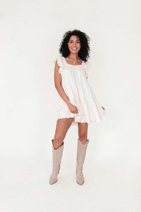 Kelly Smocked Tiered Dress, alternate, color, Ivory