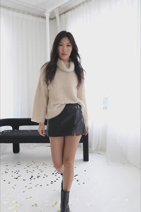 Reese Fuzzy Turtleneck Sweater - FINAL SALE