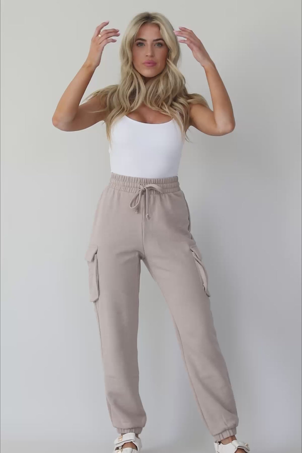 Dakota Taupe Sweatpants, product video thumbnail