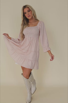 Juliana Gingham Tiered Dress, product video thumbnail