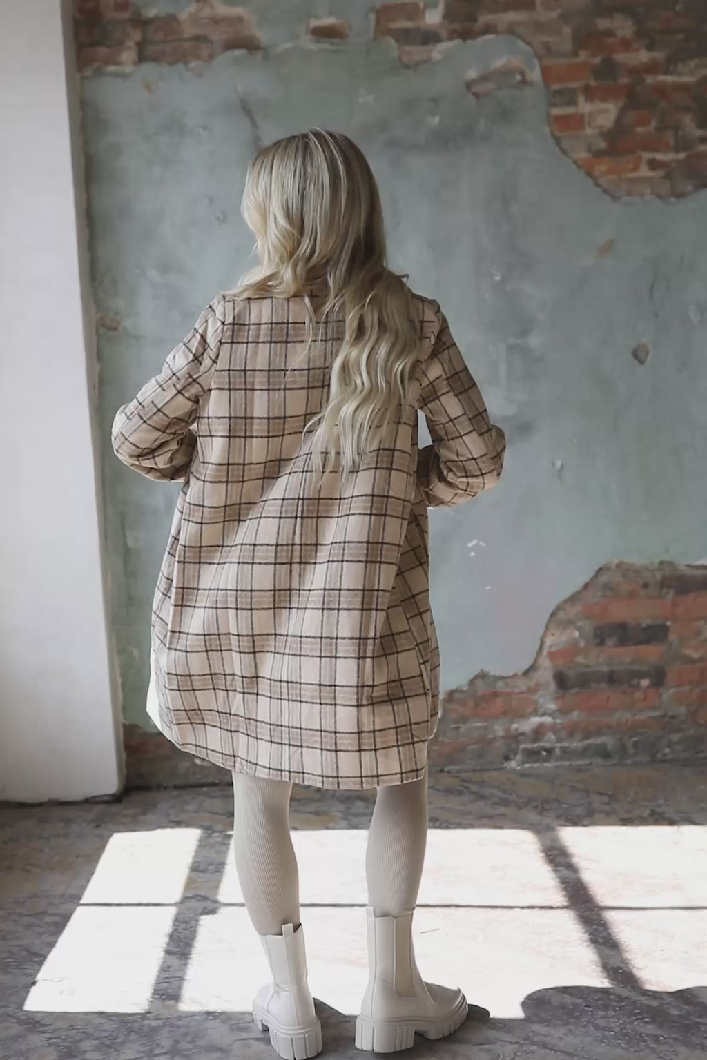Alyssa Plaid Trench, product video thumbnail
