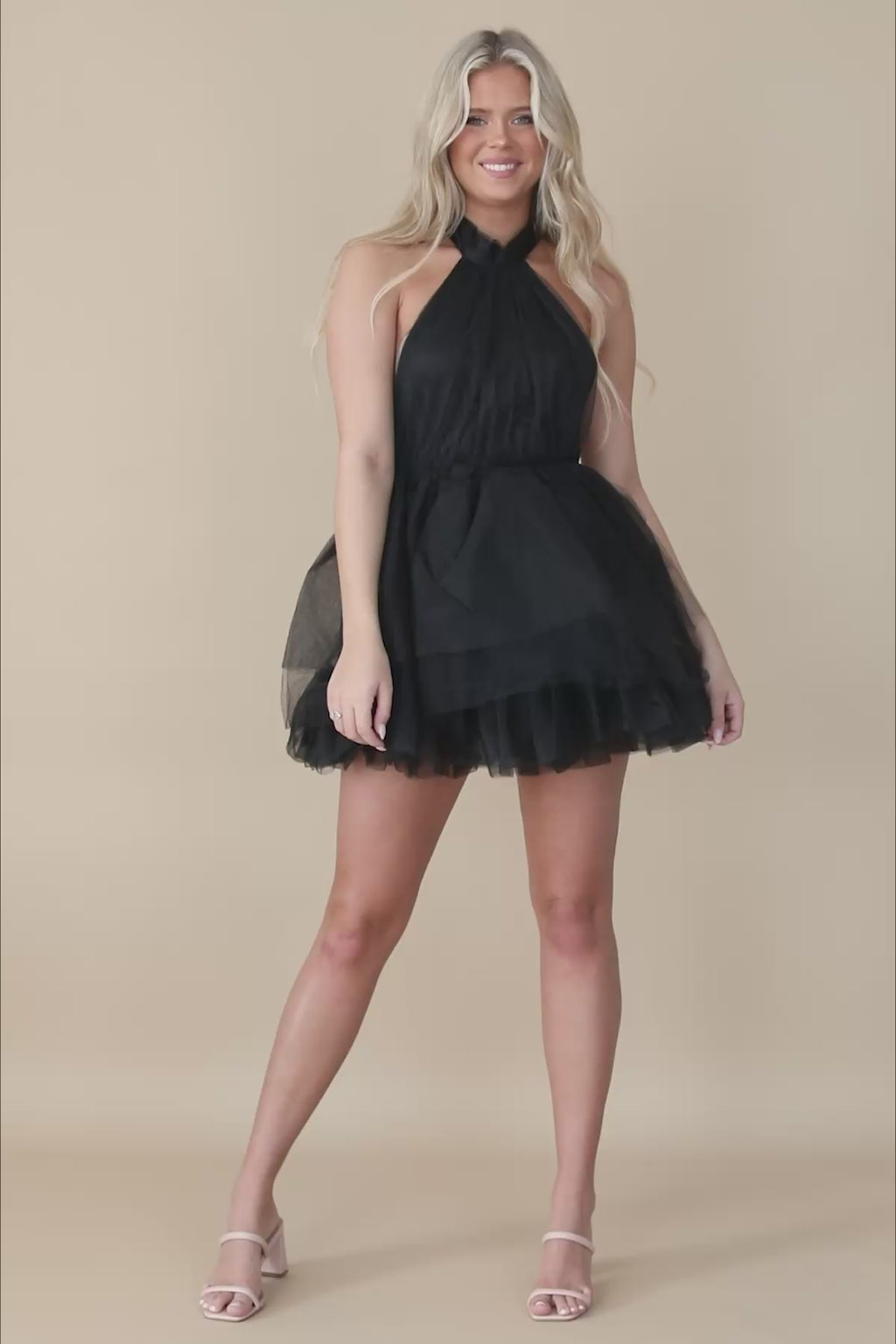 Eliza Tulle Mini Dress, product video thumbnail