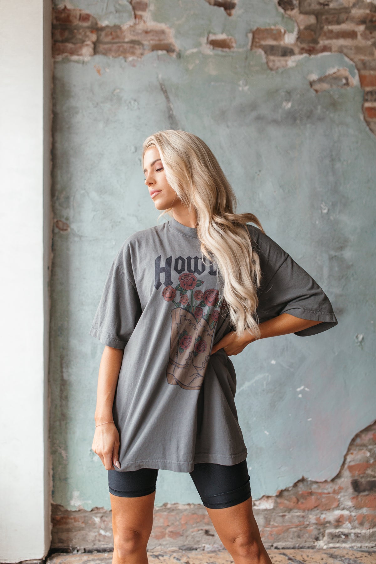 Rosie Vintage Tee, Alternate, color, Charcoal