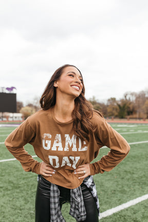 Kendall Game Day Cropped Tee Copper, Alternate, Color, Copper