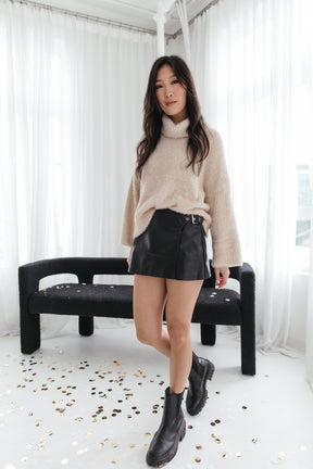 Reese Fuzzy Turtleneck Sweater, Alternate, color, Taupe