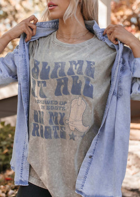 Ellie Chambray Top, Alternate, Color, Light Denim
