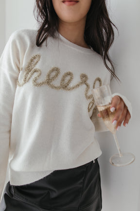 Bella Ivory Cheers Sweater, alternate, color, White
