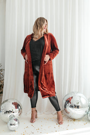 Velvet Duster, Alternate, color, Deep Red