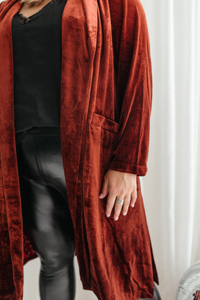 Champagne Velvet Duster Cardigan – The Red Raccoon