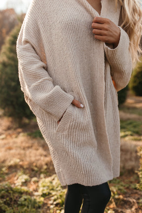 Ella Drapey Cardigan, Alternate, Color, Oatmeal