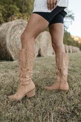 Kacey Taupe Western Boot, Alternate, Color, Taupe