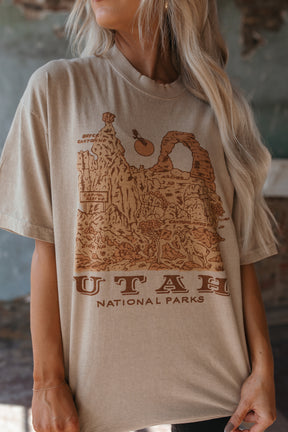 Utah Oversized Tee, Alternate, color, Oatmeal