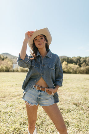 Relaxed Denim Jacket, Alternate, color, Washed Denim