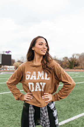 Kendall Game Day Cropped Tee Copper, Alternate, Color, Copper