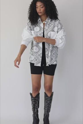 Kyra Bandana Shacket, product video thumbnail