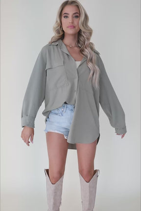 Christine Utility Button Down, product video thumbnail