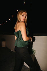Sydney Ruffle Top Green, Alternate, color, Green