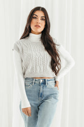 Gwen Sweater Vest, alternate, color, dove